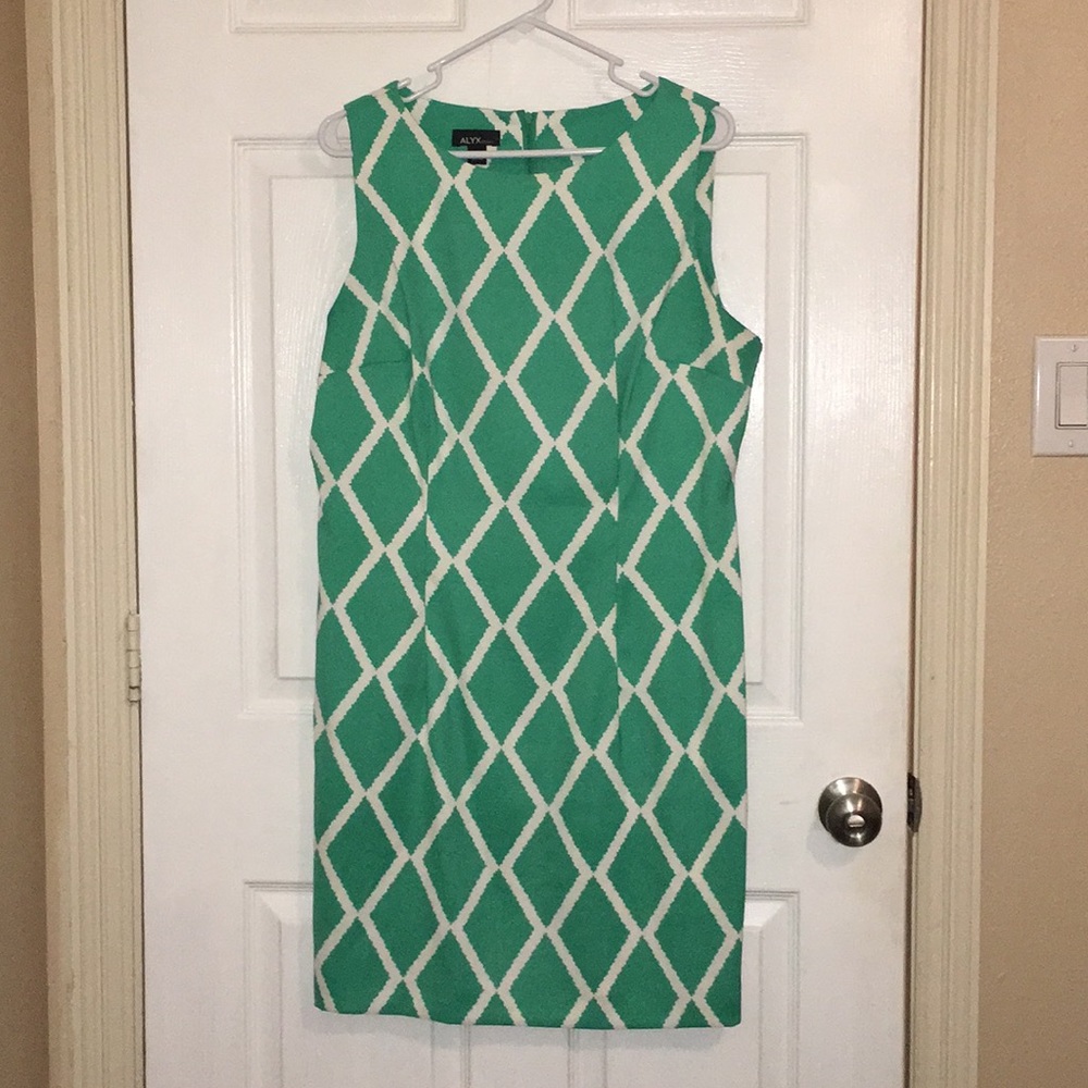 Used Teal Knee-Length Dress